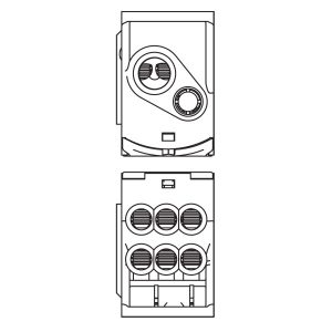 Jednopolni distributivni blok 160A 569030